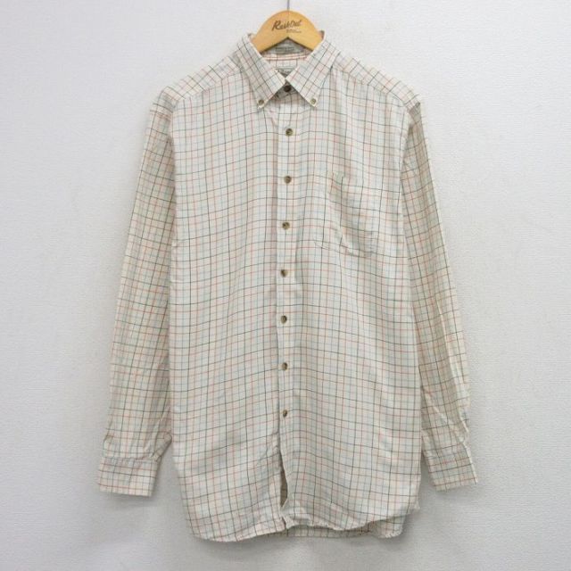 エルエルビーン 00s 長袖シャツ チェック ベージュ メンズL相当 | 古着