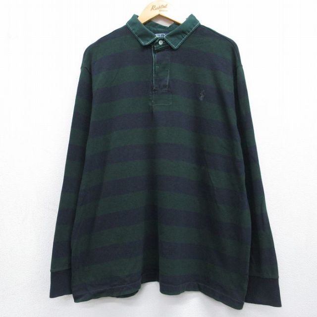 古着通販 XL☆古着 ラルフローレン 長袖 ブランド ラガー シャツ