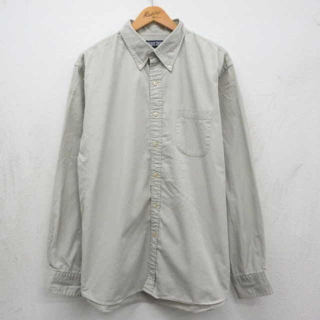 ランズエンド 00s 長袖シャツ ベージュ メンズXL相当 | 古着