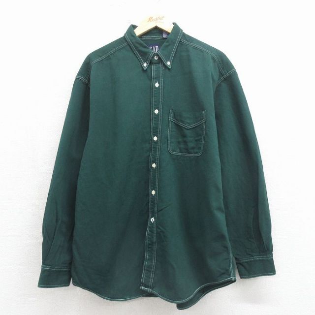 ギャップ 90s 長袖シャツ グリーン メンズXL相当 | 古着