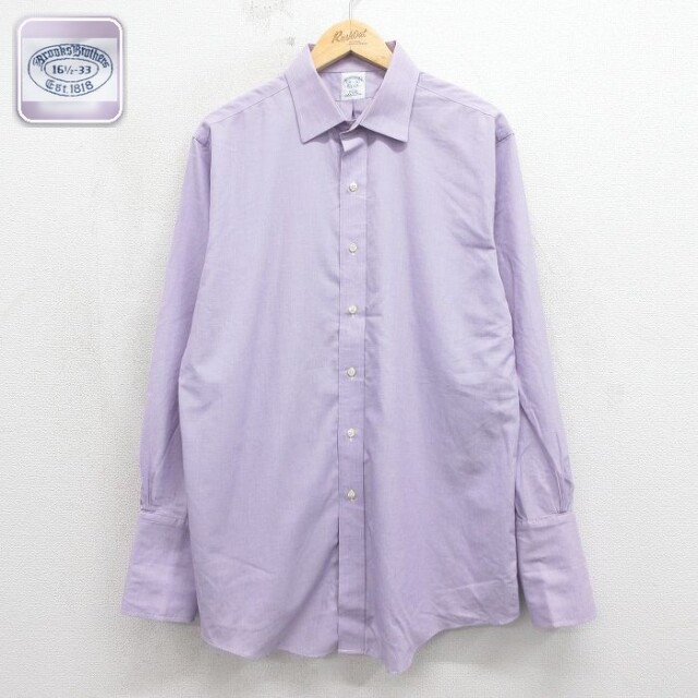 【20%OFF】ブルックスブラザーズ 長袖シャツ カフスボタン仕様 パープル メンズXL相当 | 古着