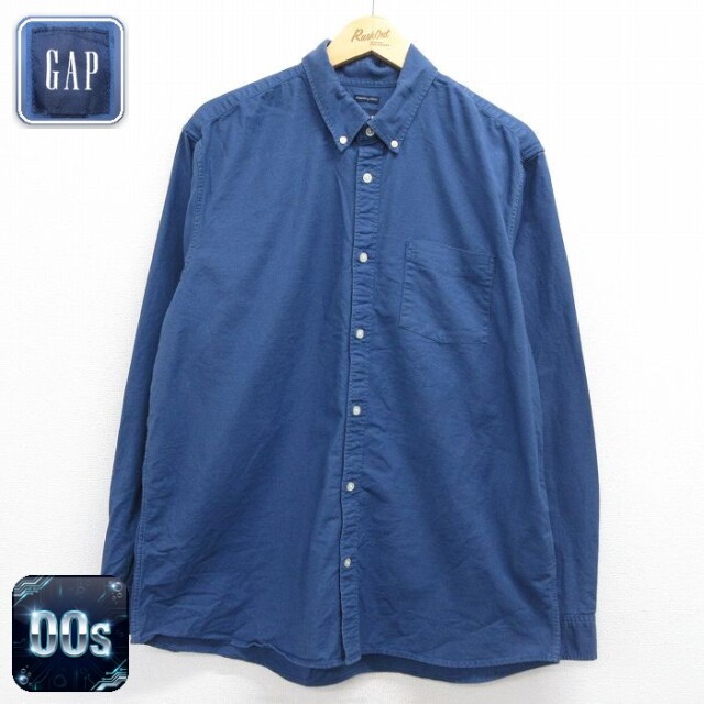 【20%OFF】ギャップ 00s 長袖シャツ ネイビー メンズXL相当 | 古着