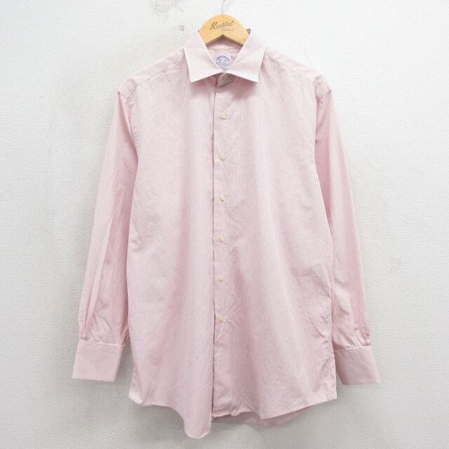 ブルックスブラザーズ 90s 長袖シャツ チェック ピンク XL | 古着