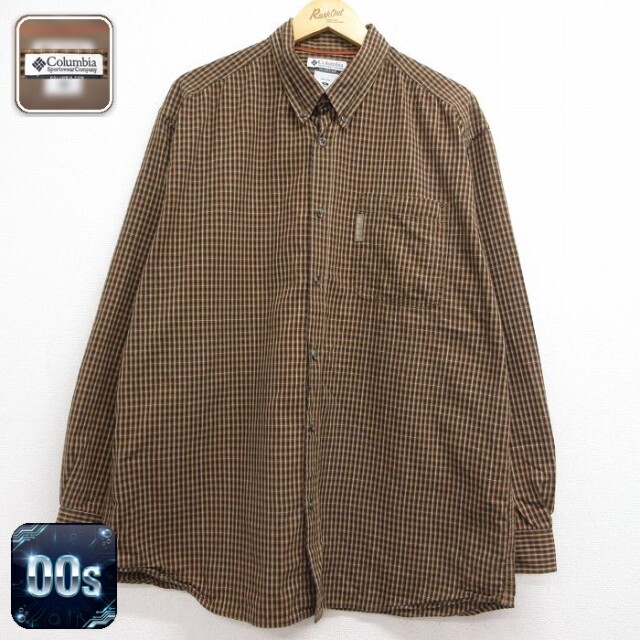 【20%OFF】コロンビア 00s 長袖シャツ ブラウンチェック メンズXL相当 | 古着