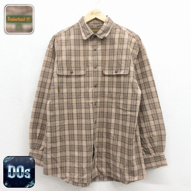 【20%OFF】ティンバーランド 00s 長袖シャツ チェック ブラウン メンズL相当 | 古着