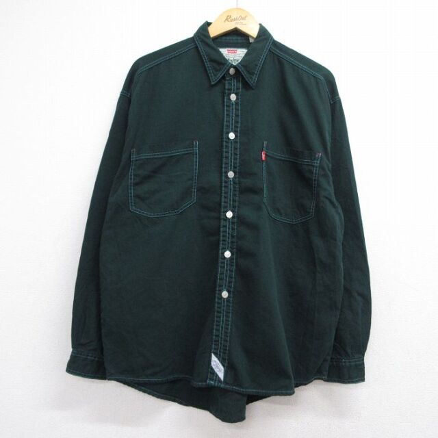 リーバイス 00s 長袖シャツ グリーン メンズXL相当 | 古着