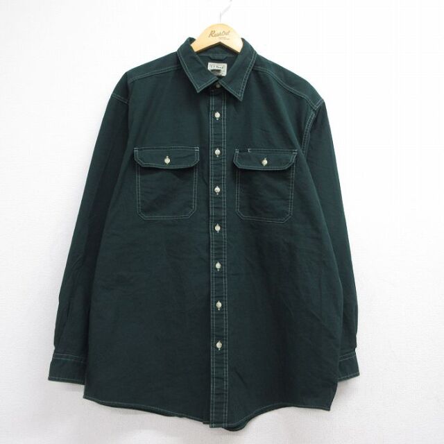 エルエルビーン 00s 長袖シャツ グリーン メンズXL相当 | 古着