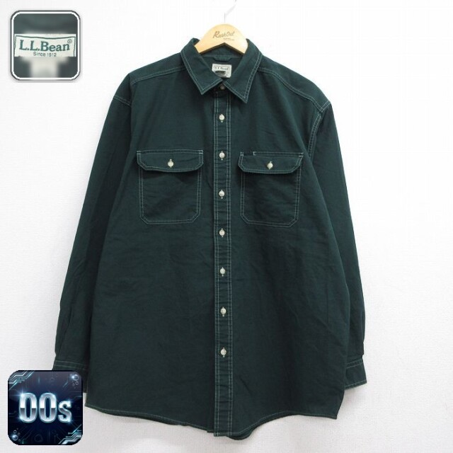 エルエルビーン 00s 長袖シャツ グリーン メンズXL相当 | 古着