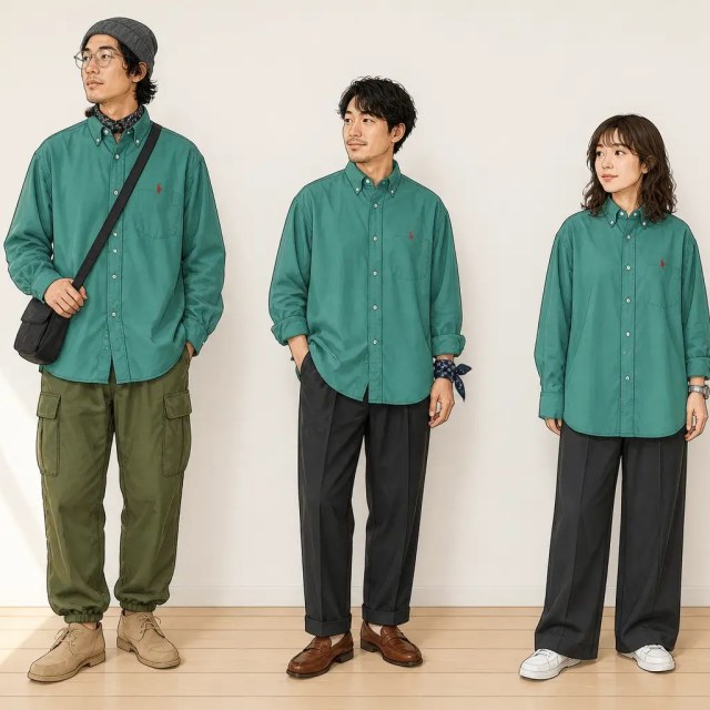 古着通販 XL☆古着 ラルフローレン 長袖 ブランド シャツ メンズ 90