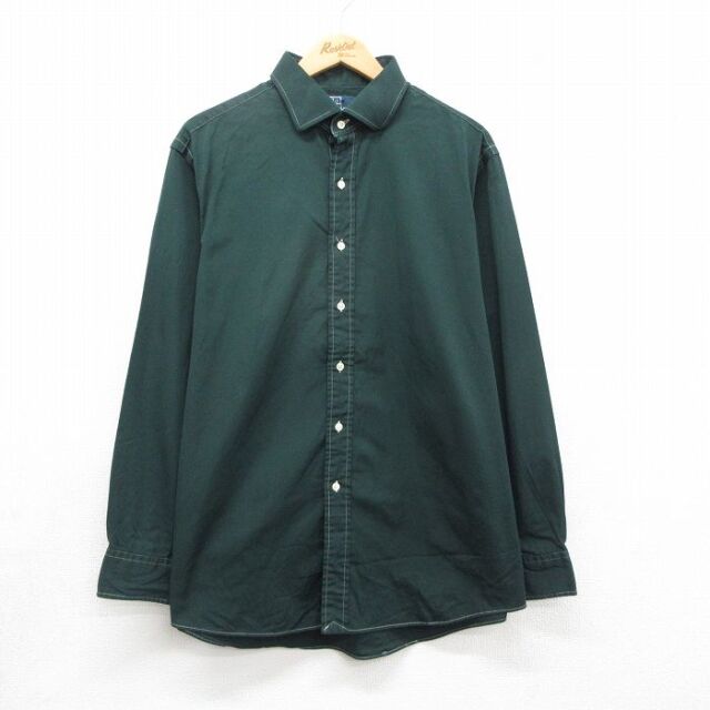 ラルフローレン 90s 長袖シャツ REGENT グリーン メンズXL相当 | 古着
