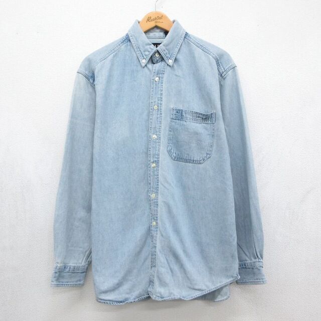 ギャップ 00s 長袖シャツ ネイビー メンズL相当 | 古着