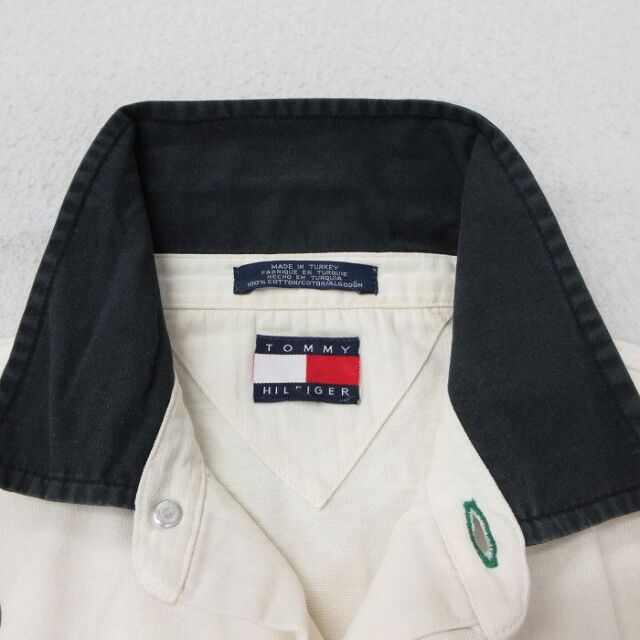 古着通販 L☆古着 トミーヒルフィガー 長袖 ブランド ラガー シャツ