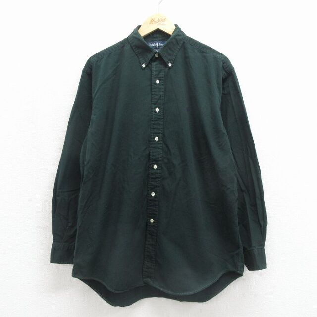 古着通販 XL☆古着 ラルフローレン 長袖 ブランド シャツ メンズ 90