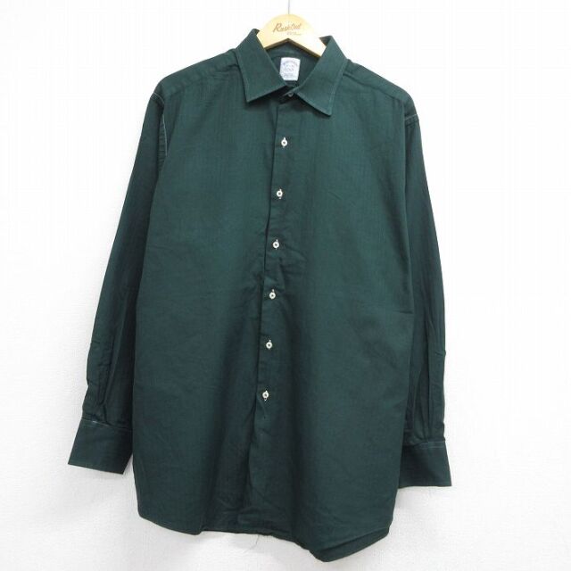 ブルックスブラザーズ 90s 長袖シャツ グリーン メンズXL相当 | 古着