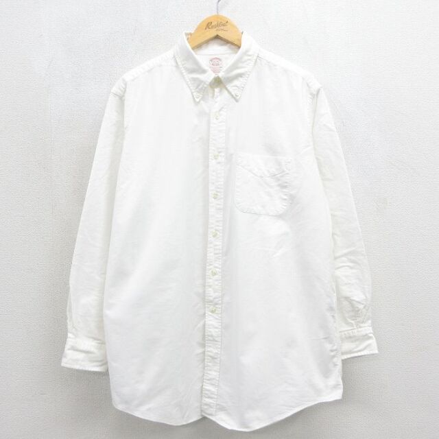 ブルックスブラザーズ 90s 長袖シャツ ホワイト メンズXL相当 | 古着