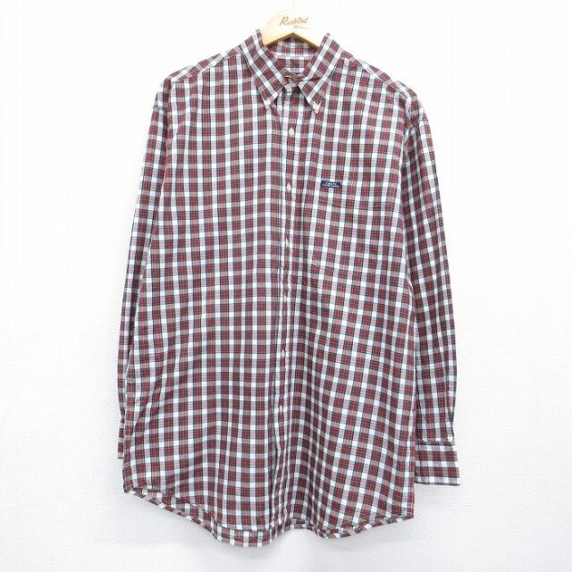 ラルフローレン 90s 長袖シャツ ワンポイントロゴ レッドチェック メンズL相当 | 古着