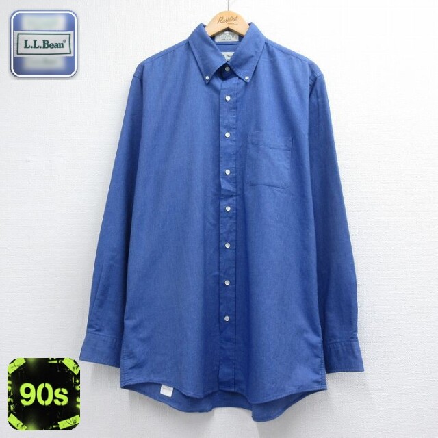エルエルビーン 90s 長袖シャツ ブルー メンズXL相当 | 古着