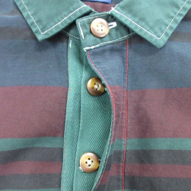 XL/古着 ラルフローレン 長袖 ブランド シャツ メンズ 90年代 90s ワンポイントロゴ オックスフォード 大きいサイズ ロング丈 コットン バーガンディ ボーダー【spe】 26jul08 古着通販 XL☆古着 ラルフローレン 長袖 ブランド シャツ メンズ 90
