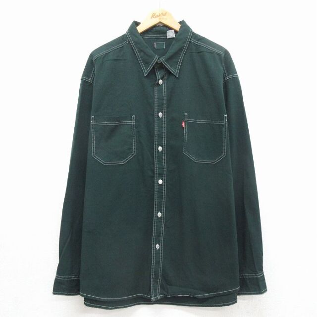 リーバイス 長袖シャツ グリーン メンズXL相当 | 古着