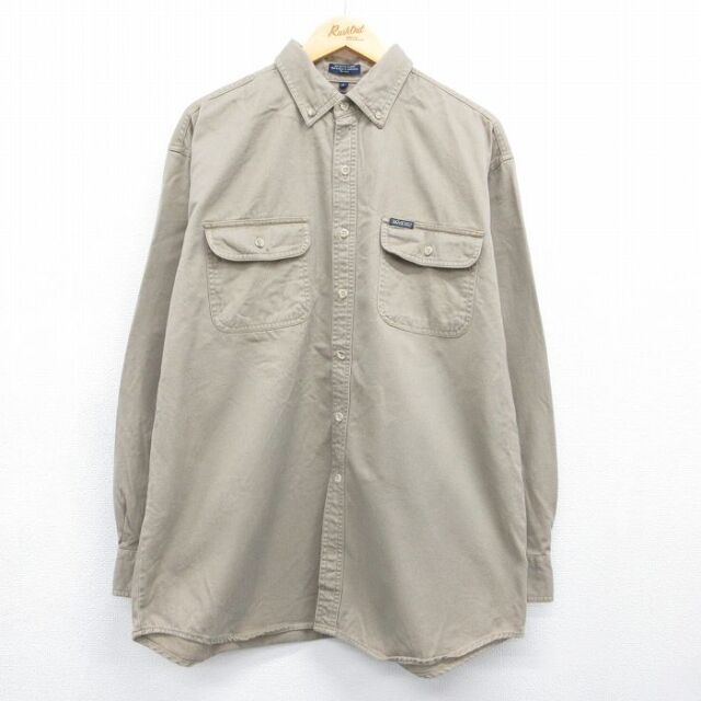 古着通販 XL☆古着 ディッキーズ 長袖 ブランド シャツ メンズ ロング