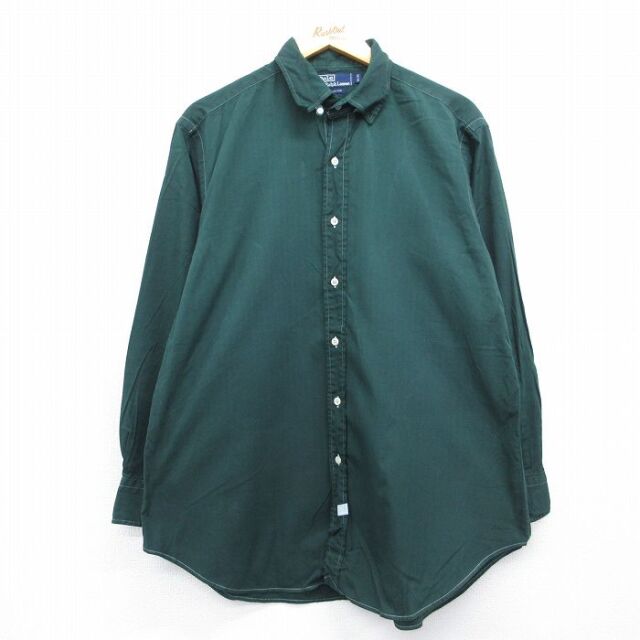 古着通販 XL☆古着 ディッキーズ 長袖 ブランド シャツ メンズ コットン 黒