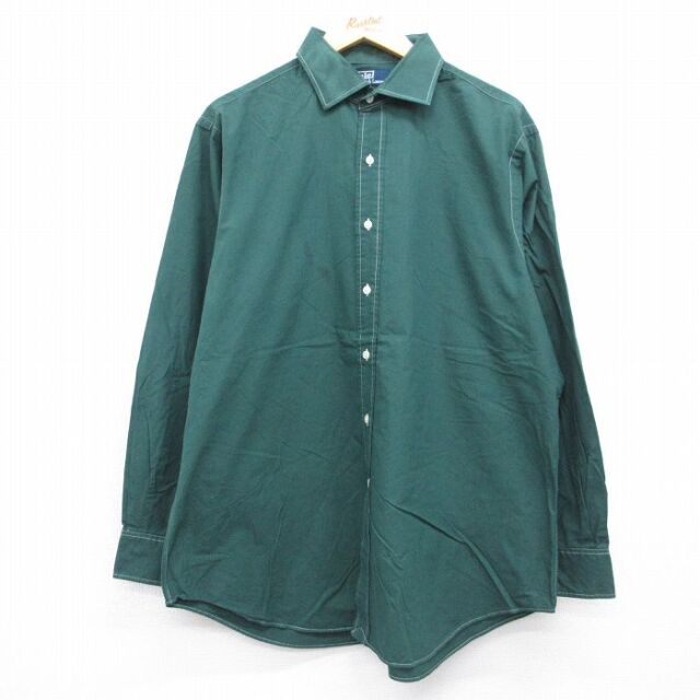 ラルフローレン 90s 長袖シャツ グリーン メンズXL相当 | 古着