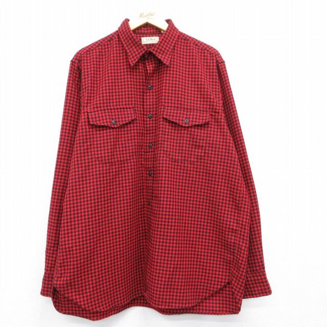 古着通販 XL☆古着 エルエルビーン 長袖 ブランド シャツ メンズ 90