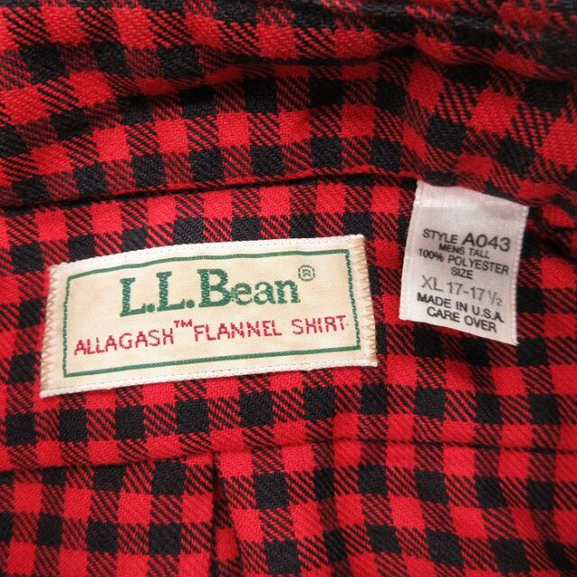 古着通販 XL☆古着 エルエルビーン 長袖 ブランド シャツ メンズ 90