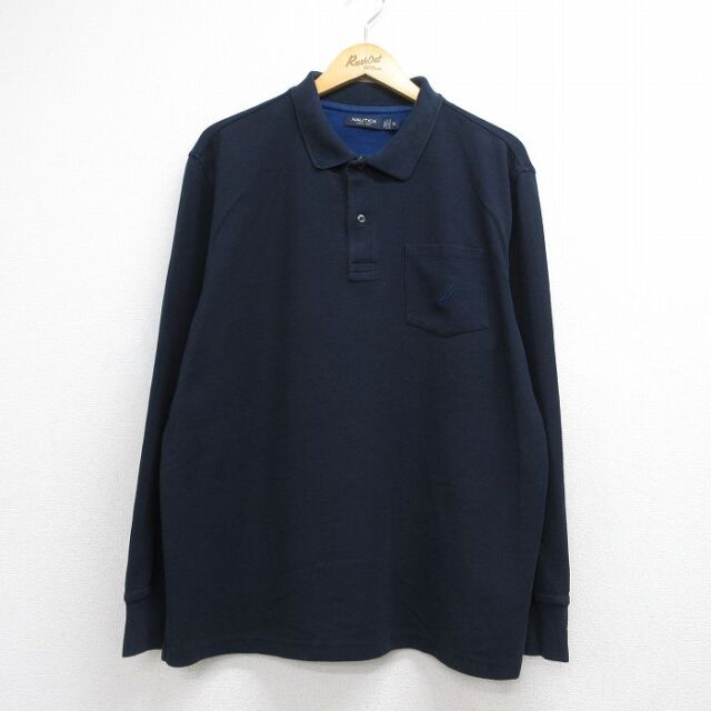 古着通販 XL☆古着 ラルフローレン 長袖 ブランド ポロ シャツ メンズ
