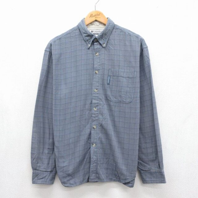 コロンビア 00s 長袖シャツ グレーチェック メンズL相当 | 古着