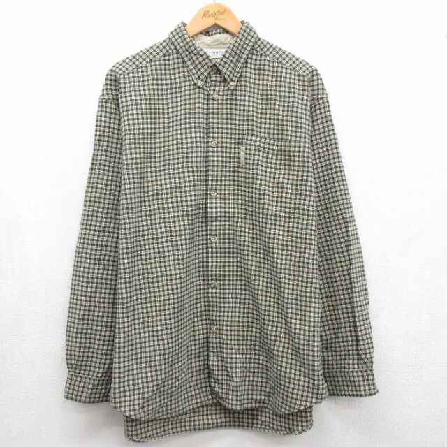 コロンビア 00s 長袖シャツ ベージュチェック メンズXL相当 | 古着