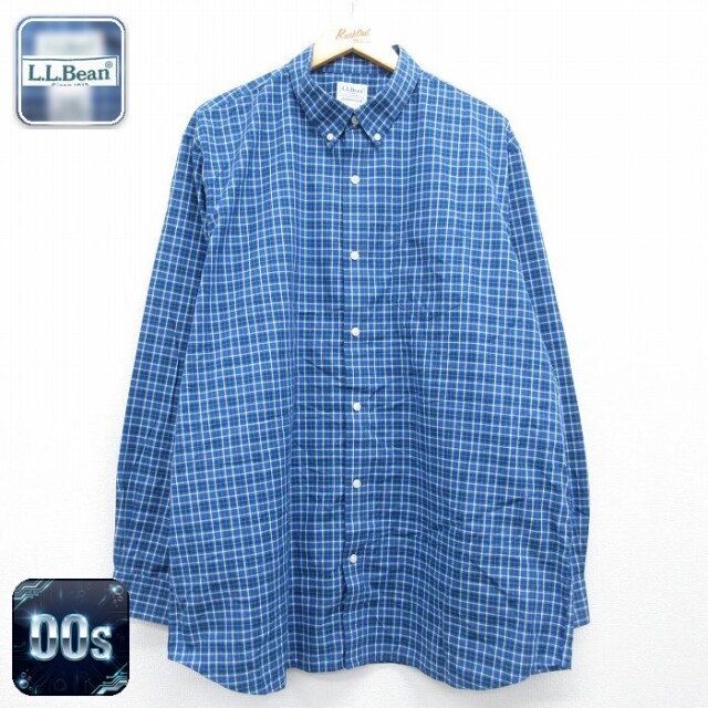 エルエルビーン 00s 長袖シャツ ブルーチェック メンズXL相当 | 古着