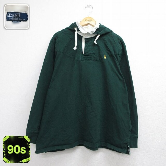 古着通販 XL☆古着 ラルフローレン 長袖 ブランド ラガー シャツ