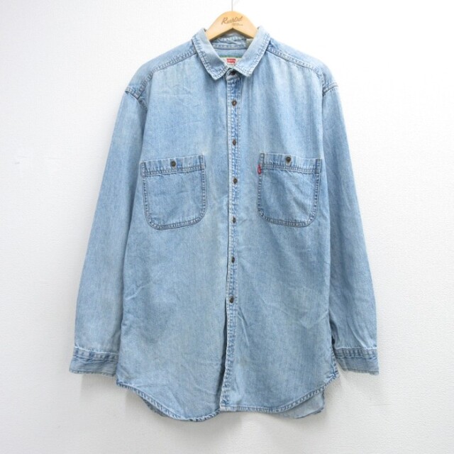 リーバイス 00s 長袖シャツ ネイビー メンズL相当 | 古着