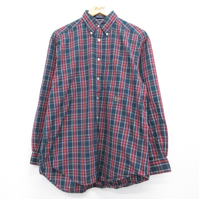 トミーヒルフィガー 90s 長袖シャツ チェック レッド メンズL相当 | 古着
