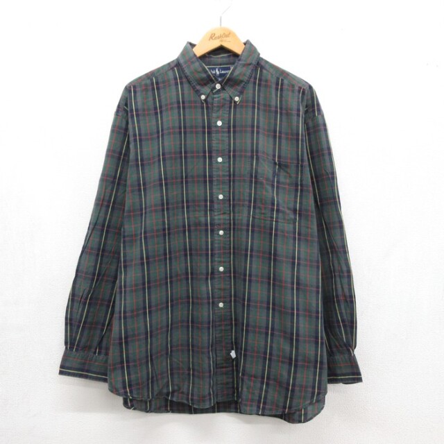 ラルフローレン 90s 長袖シャツ The Big Shirt グリーンチェック メンズXL相当 | 古着