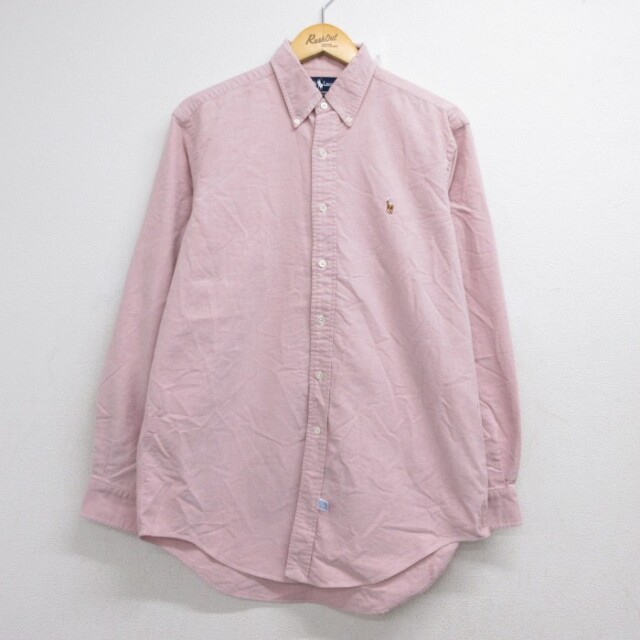 ラルフローレン 90s 長袖シャツ オックスフォード ピンク メンズXL相当 | 古着