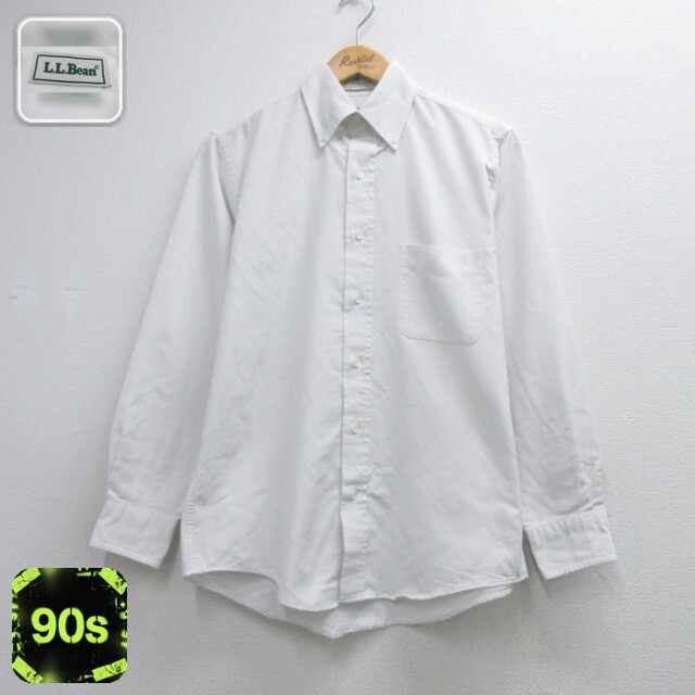 エルエルビーン 90s 長袖シャツ ホワイト メンズM相当 | 古着