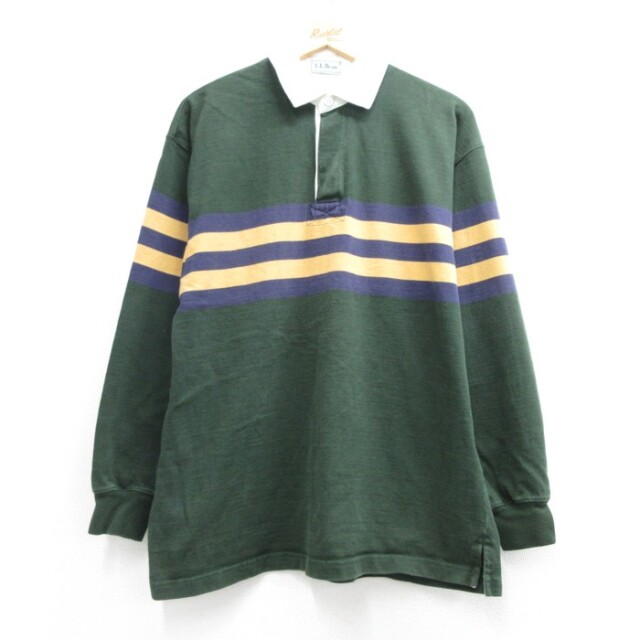エルエルビーン 90s 長袖シャツ ラガー グリーン メンズL相当 | 古着