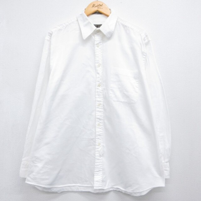 カルバンクライン 長袖シャツ 胸ポケット ホワイト XL | 古着 26aug26