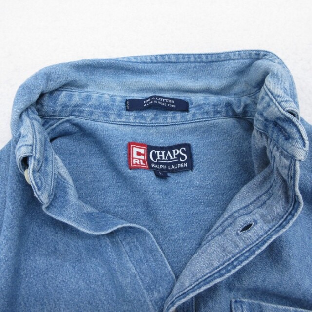 古着通販 XL☆古着 ラルフローレン チャップス CHAPS RL 長袖 ブランド
