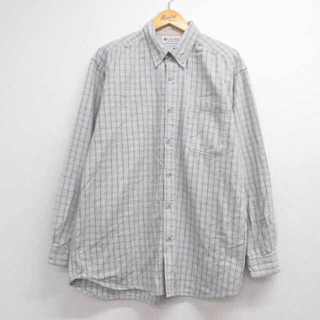 コロンビア 00s 長袖シャツ グレーチェック XL | 古着 26aug26