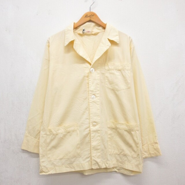 L★古着 Brooks Brothers ブルックスブラザーズ 長袖 ブランド シャツ メンズ 80年代 80s コットン オープンカラー イエロー【spe】 26sep10