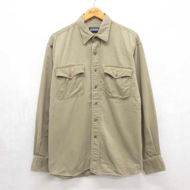 古着通販 XL☆古着 LANDS'END ランズエンド 長袖 ブランド シャツ