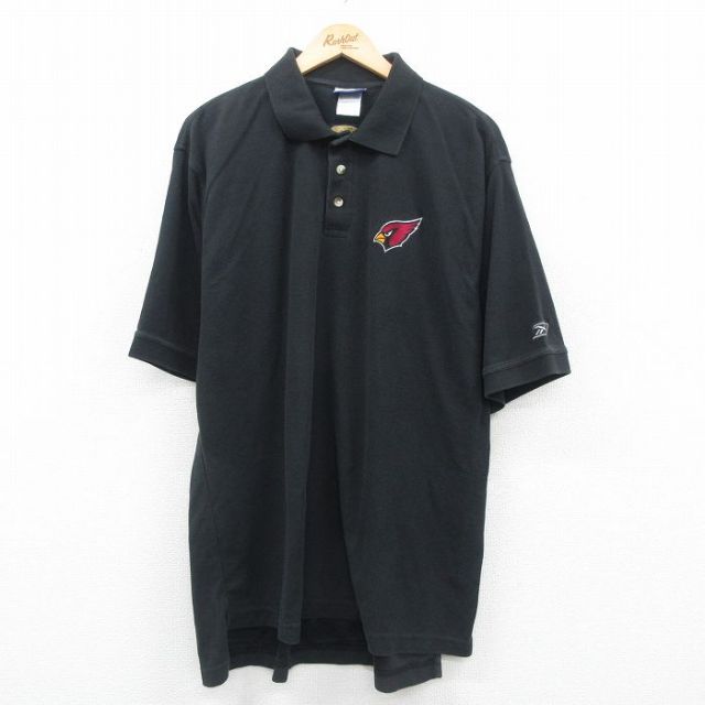 【50%OFF】リーボック 00s 半袖ポロシャツ セントルイスカージナルス ブラック XL | 古着