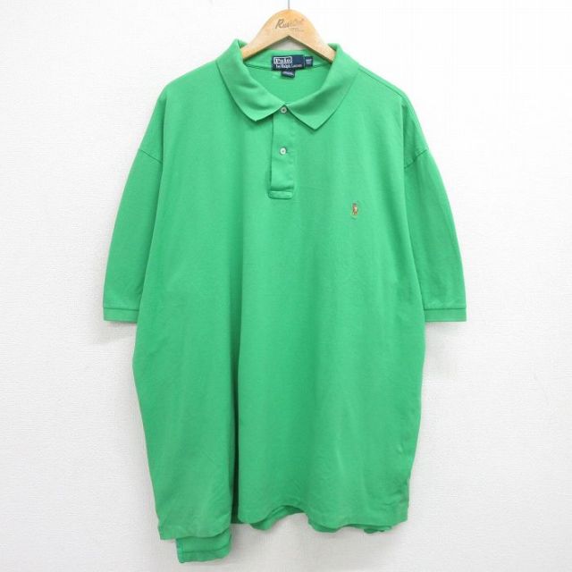ラルフローレン 90s 半袖ポロシャツ ワンポイントロゴ グリーン XL | 古着