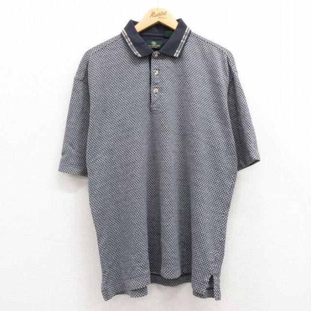 【50%OFF】ドッカーズ 90s 半袖ポロシャツ ゴルフ ネイビー XL | 古着