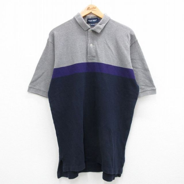 【50%OFF】ラルフローレン 90s 半袖ポロシャツ ゴルフ ネイビー XL | 古着