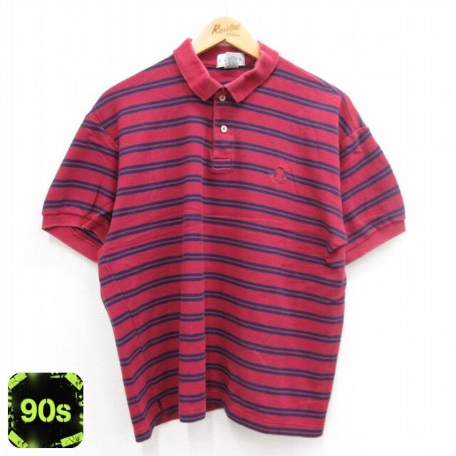 【50%OFF】IZOD 90s 半袖ポロシャツ ワンポイントロゴ レッド XL | 古着