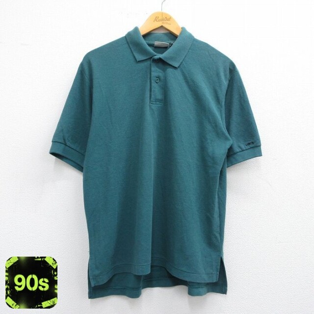 【50%OFF】リーバイス 90s 半袖ポロシャツ 鹿の子 グリーン L | 古着
